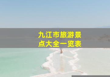 九江市旅游景点大全一览表