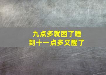 九点多就困了睡到十一点多又醒了