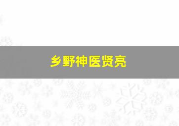 乡野神医贤亮