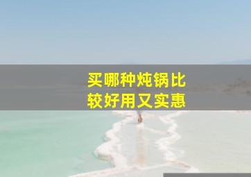 买哪种炖锅比较好用又实惠