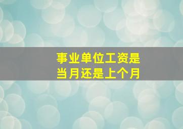 事业单位工资是当月还是上个月