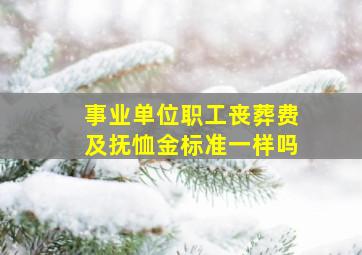 事业单位职工丧葬费及抚恤金标准一样吗