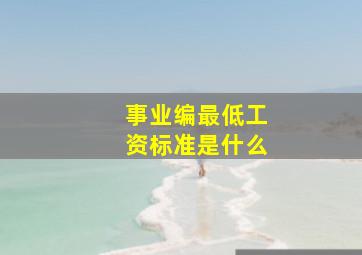 事业编最低工资标准是什么