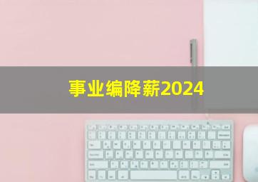 事业编降薪2024