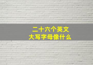 二十六个英文大写字母像什么