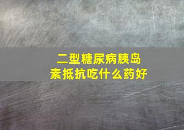 二型糖尿病胰岛素抵抗吃什么药好