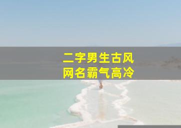 二字男生古风网名霸气高冷