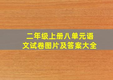 二年级上册八单元语文试卷图片及答案大全