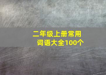 二年级上册常用词语大全100个