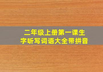 二年级上册第一课生字听写词语大全带拼音