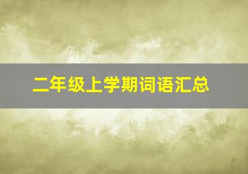 二年级上学期词语汇总