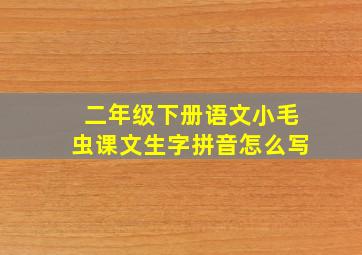 二年级下册语文小毛虫课文生字拼音怎么写