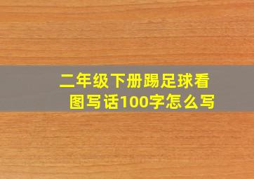 二年级下册踢足球看图写话100字怎么写