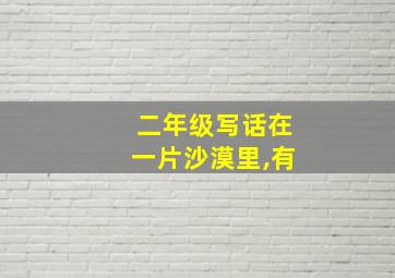 二年级写话在一片沙漠里,有