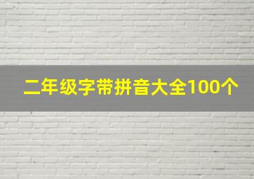 二年级字带拼音大全100个