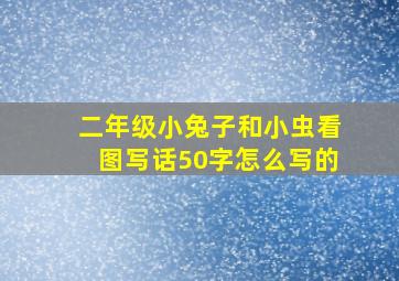 二年级小兔子和小虫看图写话50字怎么写的