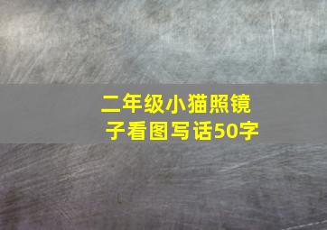 二年级小猫照镜子看图写话50字