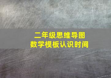 二年级思维导图数学模板认识时间