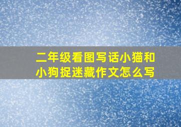 二年级看图写话小猫和小狗捉迷藏作文怎么写