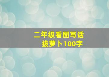 二年级看图写话拔萝卜100字