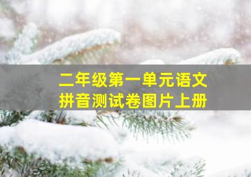 二年级第一单元语文拼音测试卷图片上册