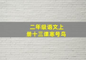 二年级语文上册十三课寒号鸟