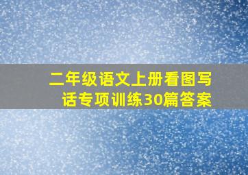 二年级语文上册看图写话专项训练30篇答案