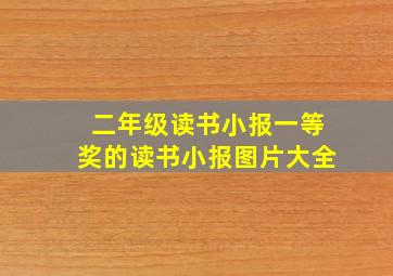 二年级读书小报一等奖的读书小报图片大全