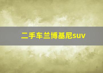 二手车兰博基尼suv