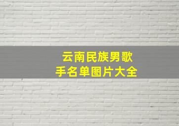 云南民族男歌手名单图片大全