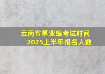 云南省事业编考试时间2025上半年报名人数