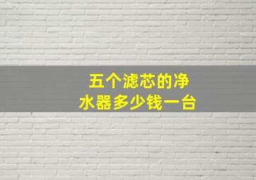 五个滤芯的净水器多少钱一台