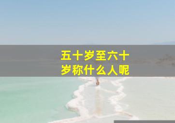 五十岁至六十岁称什么人呢