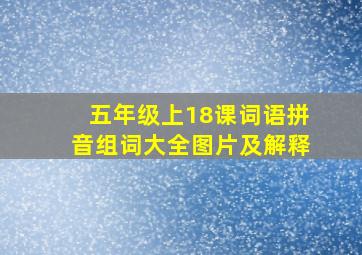 五年级上18课词语拼音组词大全图片及解释