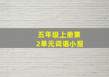 五年级上册第2单元词语小报