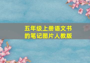 五年级上册语文书的笔记图片人教版