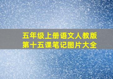 五年级上册语文人教版第十五课笔记图片大全