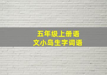 五年级上册语文小岛生字词语