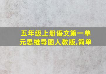 五年级上册语文第一单元思维导图人教版,简单