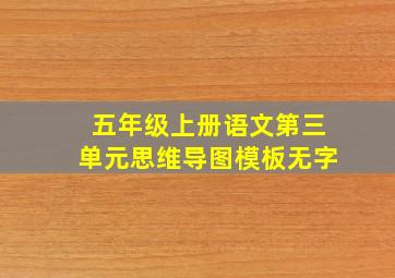 五年级上册语文第三单元思维导图模板无字