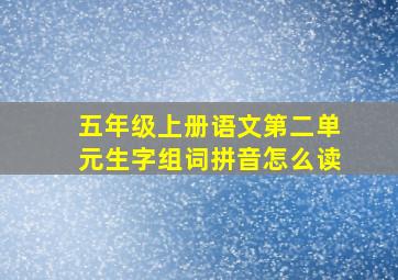 五年级上册语文第二单元生字组词拼音怎么读