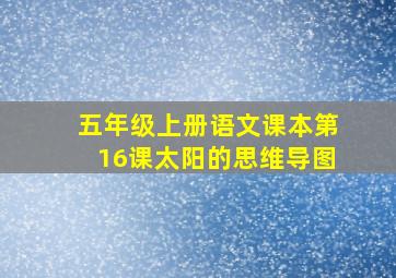 五年级上册语文课本第16课太阳的思维导图