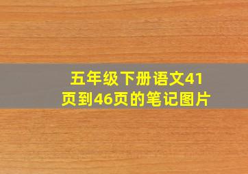 五年级下册语文41页到46页的笔记图片