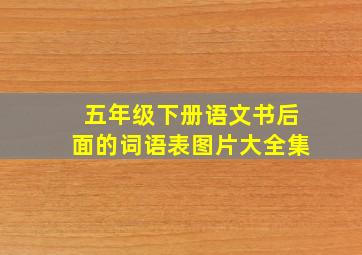 五年级下册语文书后面的词语表图片大全集