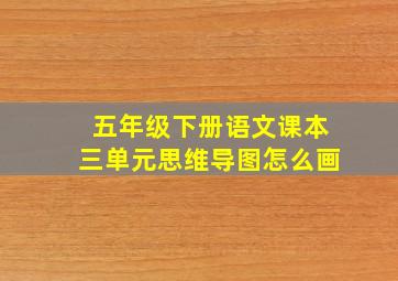 五年级下册语文课本三单元思维导图怎么画