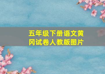 五年级下册语文黄冈试卷人教版图片