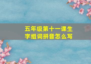 五年级第十一课生字组词拼音怎么写