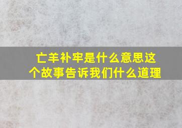 亡羊补牢是什么意思这个故事告诉我们什么道理