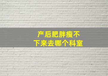 产后肥胖瘦不下来去哪个科室