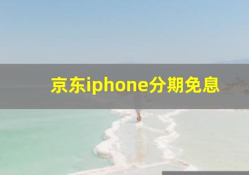 京东iphone分期免息